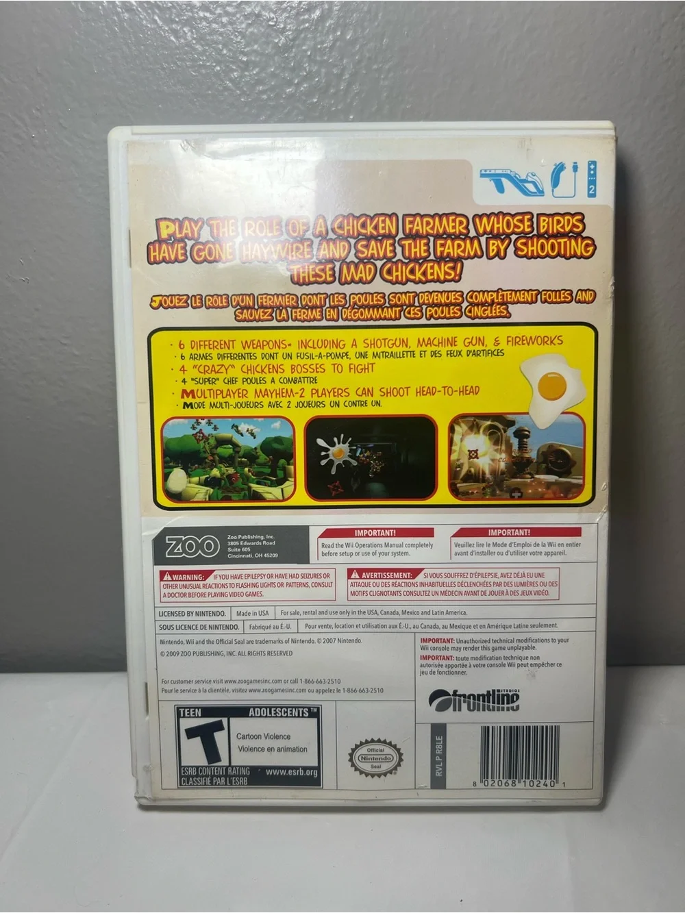 Chicken Blaster (Nintendo Wii, 2009) Chicken Shooting Game